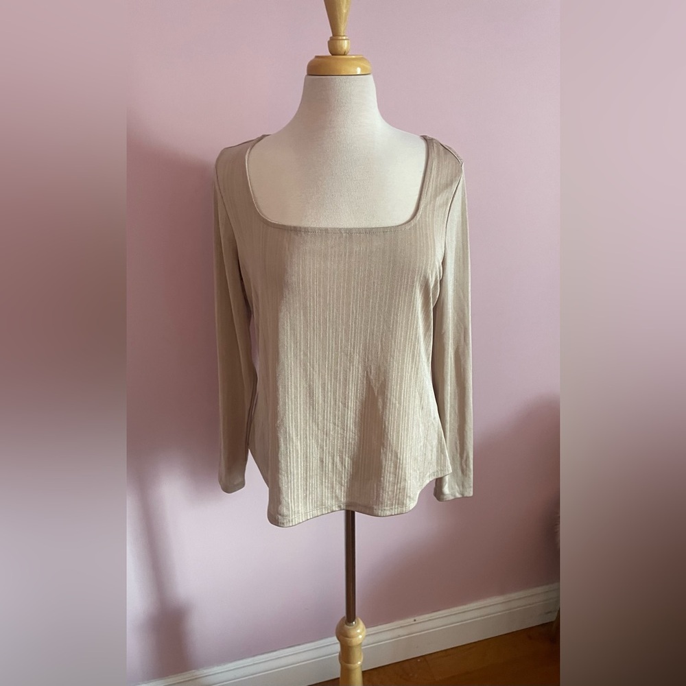 Women's Nude Long Sleeve Top